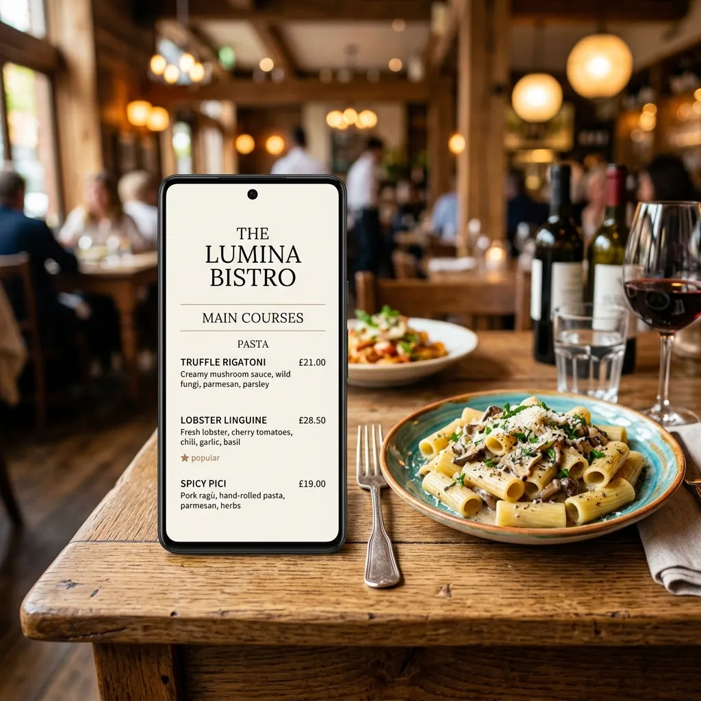 Restaurant Digital Menu Showcase
